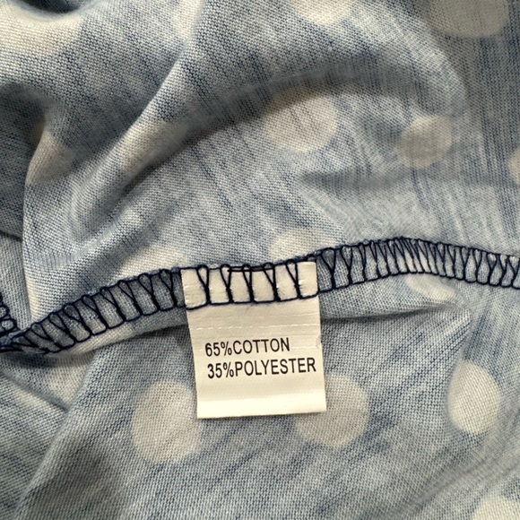 Blue Polka-dot Sundress with Button Front - Picture 7 of 12